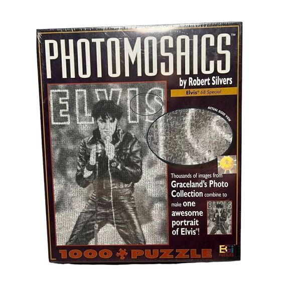 Elvis 1000 Piece Miniature Photographs Puzzle - Photomosaics NEW SEALED - Picture 1 of 6